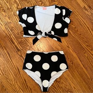 Lazy Oaf Black and White Bikini